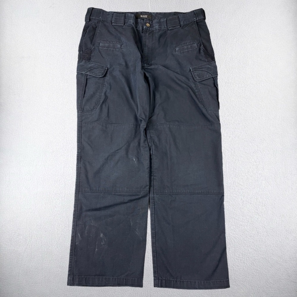 5.11 Tactical Cargo Pants Mens 38x30 Navy Blue Ripstop Multi-Pocket Workwear